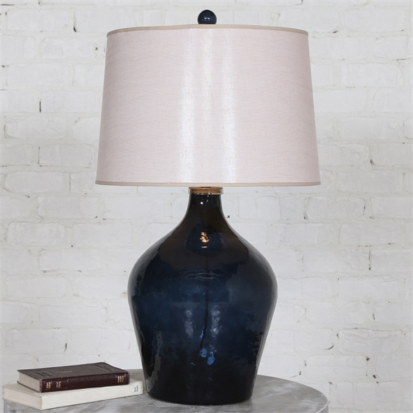 Picture of 212 Main 27104 Lamone Blue Glass Table Lamp