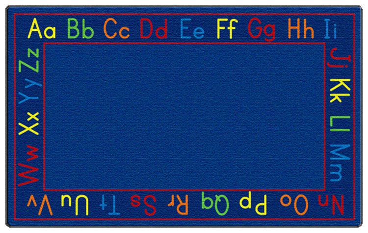 PE421-27 Round Cushy Alphabet Carpet- 6 ft.