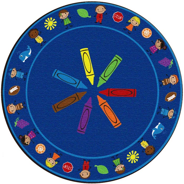 PE422-26 Round Cushy Colors Carpet- 6 ft.