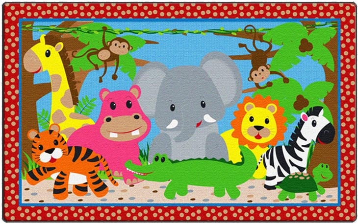 Rectangle Cutie Jungle Carpet, 5 ft. x 8 ft.