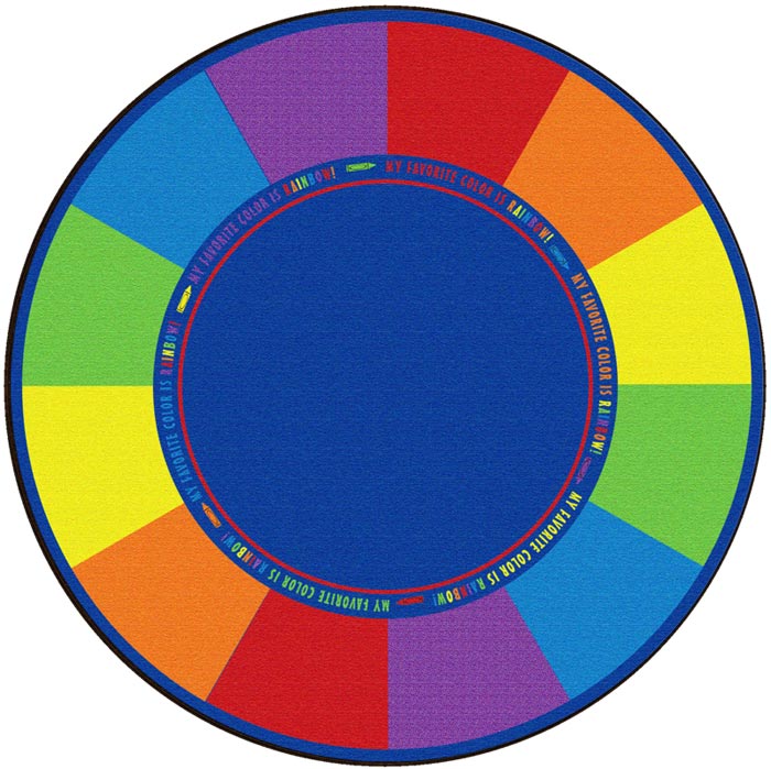 FE401-27A Round My Favorite Color Carpet- 6 ft.