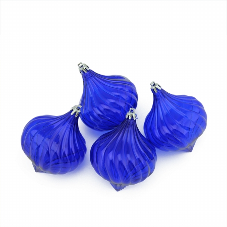 31756480 Blue Transparent Onion Drop Shatterproof Christmas Ornaments