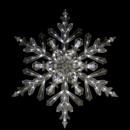 Picture of Northlight Seasonal 31601364 Twinkling Cool White LED Lighted Translucent Snowflake Christmas Yard Art