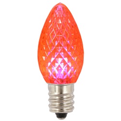 31742613 Faceted Transparent Pink LED C Christmas Replacement Bulbs