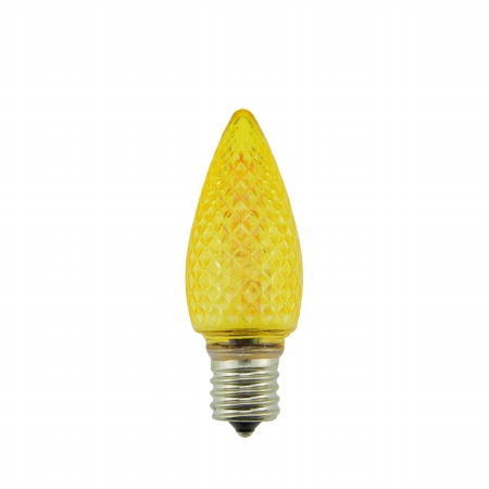 31742625 Faceted Transparent Orange LED C9 Christmas Replacement Bulbs
