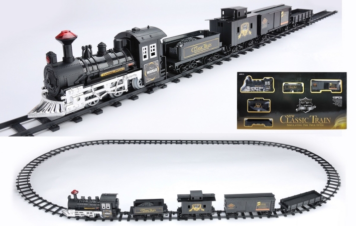 31758826 Battery Operated Lighted & Animated Classic Train Set with Sound