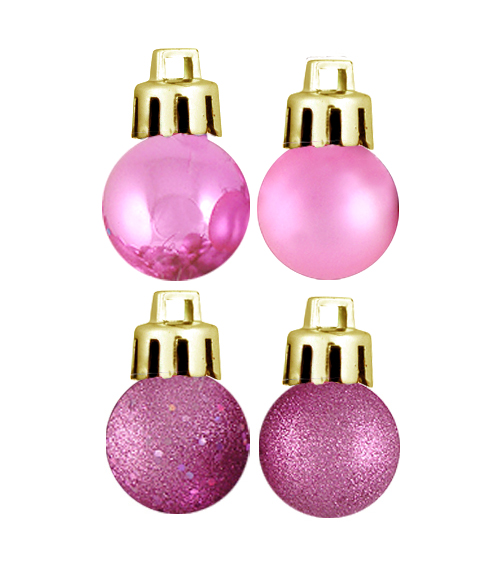 Picture of Northlight Seasonal 31751552 Bubblegum Pink 4-Finish Shatterproof Christmas Ball Ornaments
