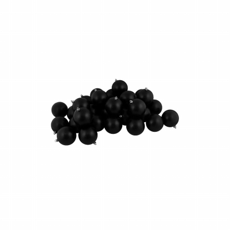 31754063 Shatterproof Matte Jet Black Christmas Ball Ornaments