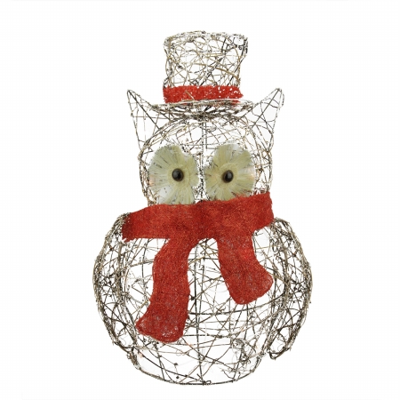 Picture of Northlight Seasonal 31748802 Lighted Glitter Rattan Owl Christmas Yard Art Decoration