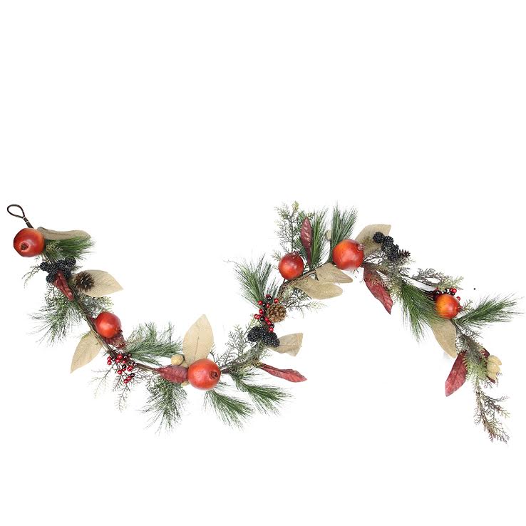 31736614 Autumn Harvest Mixed Pine Berry and Nut Thanksgiving Fall Garland