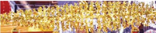 Picture of Northlight Seasonal 31107495 LED Lighted Gold Manhattan Lightspray Commercial Display Decoration