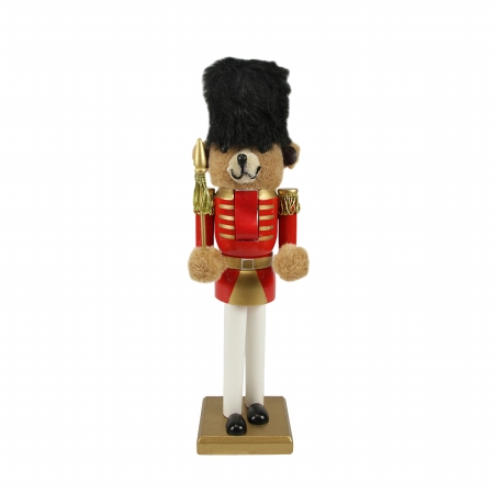 Picture of Northlight Seasonal 31302553 Decorative Wooden Red and Gold Christmas Nutcracker Bear Soldier