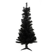 31741590 Slim Black Tinsel Artificial Christmas Tree