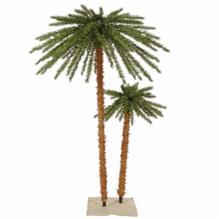 Pre-Lit Tropical Palm Tree Artificial Christmas Tree - Clear Lights