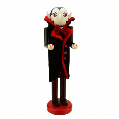 Picture of Northlight Seasonal 31741966 Black and Red Dracula Vampire Decorative Wooden Halloween Nutcracker