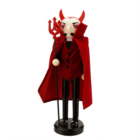 Picture of Northlight Seasonal 31741970 Red Devil Decorative Wooden Halloween Nutcracker Holding a Pitch Fork