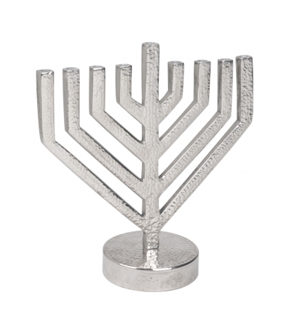 Picture of Giftmark M-663 Hammered Aluminum Menorah With Round Base
