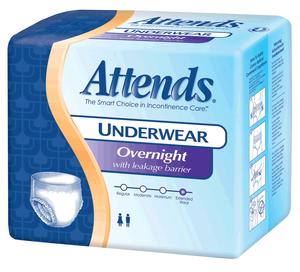 48APPNT30 Attends Overnight Protective Underwears- Large - 44 to 58 in.