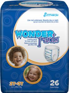 Picture of FIRST QUALITY FQWP70011 Prevail WonderPants Training Pant for Boys and Girls- Medium 2T-3T