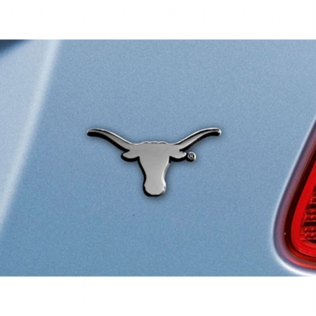 Picture of Fan Mats FAN-14827 Texas Longhorns NCAA Chrome Car Emblem- 2.3 x 3.7 in.