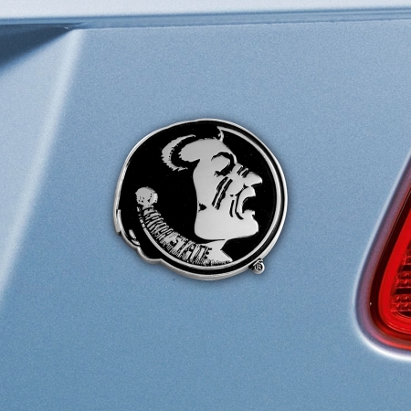 Picture of Fan Mats FAN-14860 Florida State Seminoles NCAA Chrome Car Emblem- 2.3 x 3.7 in.