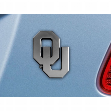 Picture of Fan Mats FAN-14923 Oklahoma Sooners NCAA Chrome Car Emblem- 2.3 x 3.7 in.