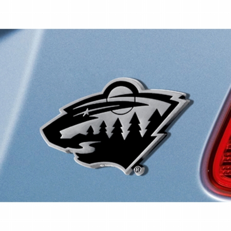 Picture of Fan Mats FAN-17175 Minnesota Wild NHL Chrome Car Emblem&#44; 2.3 x 3.7 in.