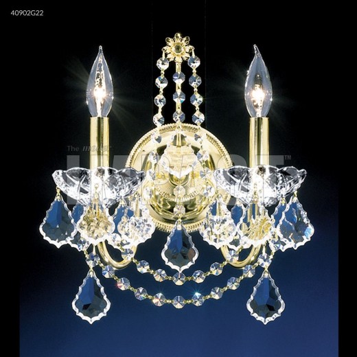 Regalia 2 Light Crystal Wall Sconce Silver Imperial Crystal Clear