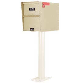 LLA3RRSTD Standard Rear Access Aluminum Letter Locker Mailbox- Tan