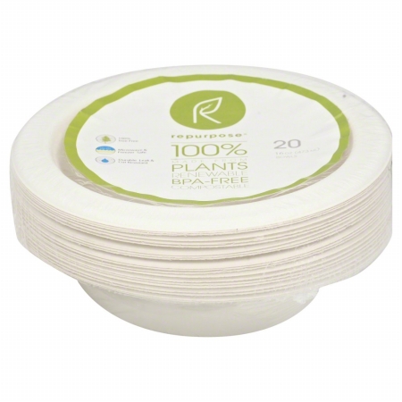 145324 Bowls Bagasse, 20 Pieces