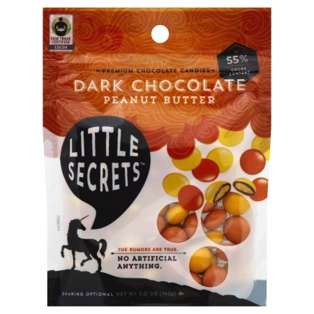 Little Secrets 261399 Dark Chocolate Peanut Butter Coated Candy - 5 oz -  LITTLE SECRETS LLC