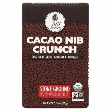 Picture of Taza Chocolate 133518 Cacao Nib Crunch Chocolate - 2.5 oz.
