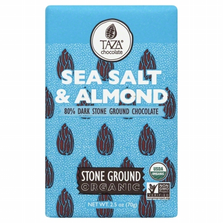 Picture of Taza Chocolate 133558 Almond & Sea Salt Chocolate - 2.5 oz.