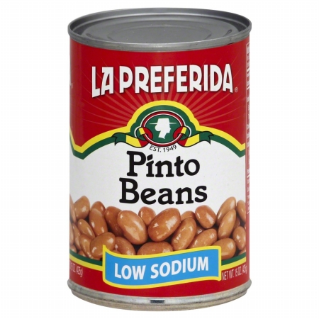 Picture of LA PREFERIDA 99823 Low Sodium Pinto Beans - 15 oz.
