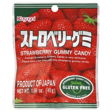Picture of KASUGAI 127448 1.76 oz. Strawberry Gummy Candy