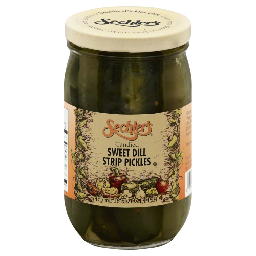 16 oz.  Candied Sweet Dill Pickle Strips