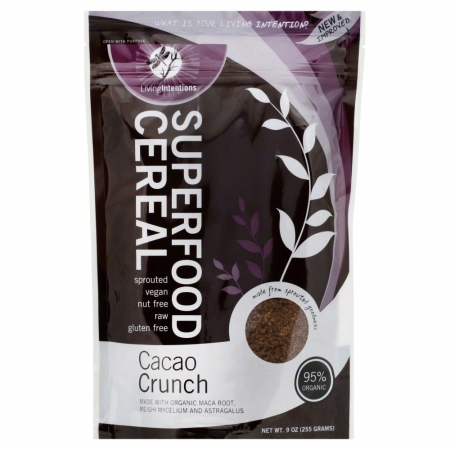 Picture of LIVING INTENTIONS 257433 9 oz. Super food Cereal - Cacao Crunch