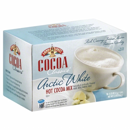 Picture of Land O Lakes 266792 5.3 oz. Cocoa Single Serve K Cups - Arctic White