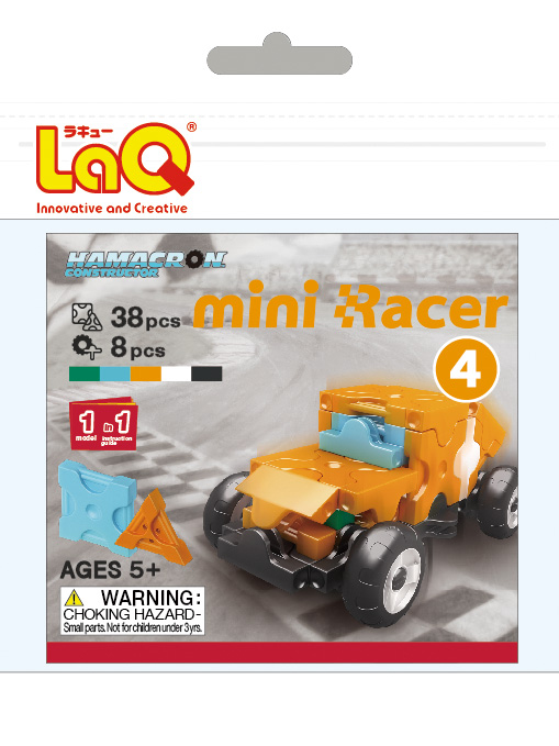Picture of LaQ LAQ001535 Mini Racer 4 - Orange - 1.13 oz.