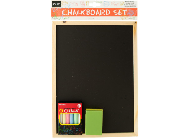 Picture of Bulk Buys OF462-12 Wooden Chalkboard Set&#44; 12 Piece -Pack of 12