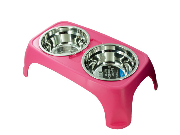 Picture of Bulk Buys OF797-4 Elevated Double Bowl Pet Feeder- 4 Piece -Pack of 4