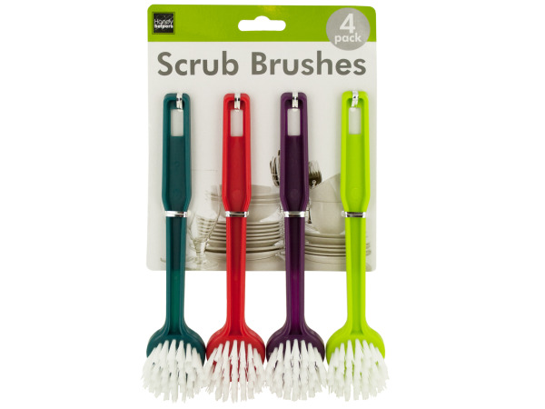 Picture of Bulk Buys OF442-12 Multi-Purpose Round Head Scrub Brushes- 12 Piece -Pack of 12