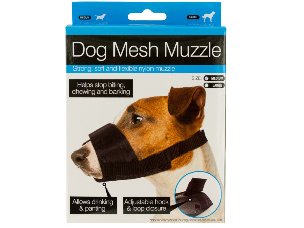 Picture of Bulk Buys OF792-20 Adjustable Nylon Mesh Dog Muzzle, 20 Piece -Pack of 20
