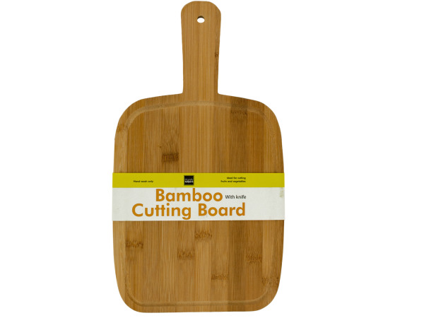 Picture of Bulk Buys OF979-4 Paddle Style Bamboo Cutting Board- 4 Piece -Pack of 4
