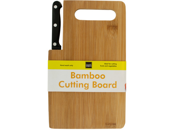 Picture of Bulk Buys OF980-4 Bamboo Cutting Board with Built-In Knife&#44; 4 Piece -Pack of 4