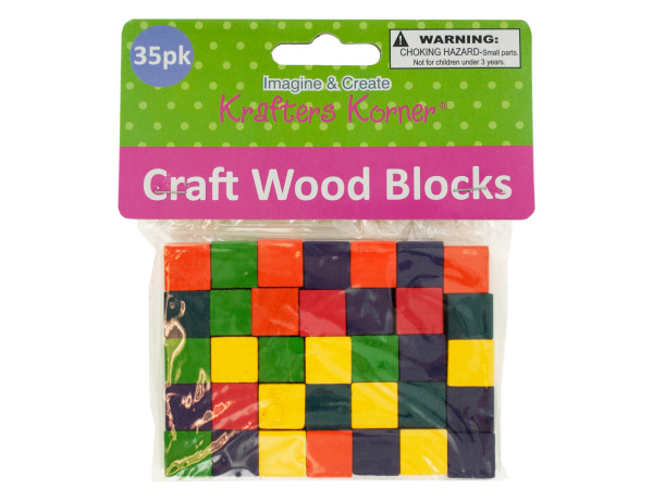 Picture of Bulk Buys CC079-24 Colored Wooden Craft Blocks&#44; 24 Piece -Pack of 24