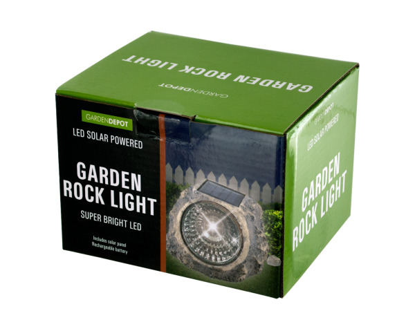 Picture of Bulk Buys OL376-1 Solar Powered LED Garden Rock Light