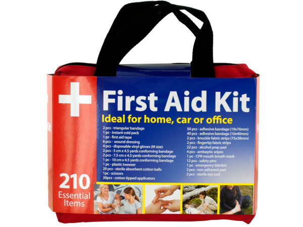 Picture of Bulk Buys OL377-2 First Aid Kit in Easy Access Carrying Case&#44; 2 -Pack of 2