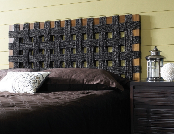 Picture of Padmas Plantation SGW19-Q Seagrass Open Weave Headboard - Queen