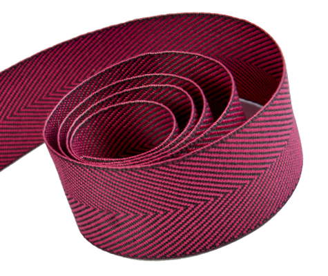 Picture of Papillon Ribbon & Bow R097015-38-0030-0175 1.5 in. 50 Yards Charming Chevron Ribbon With Monofilament Edge- Black & Shocking Pink